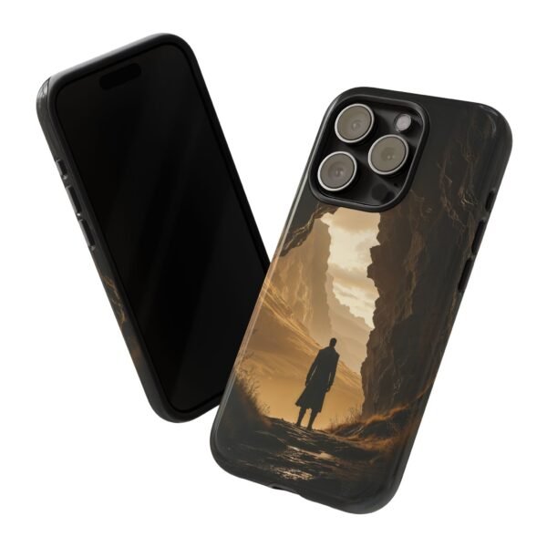 Phone Case — Lone Traveler Cave Silhouette Sunset