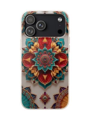 Biodegradable Phone Case – Colorful Mandala Floral Design