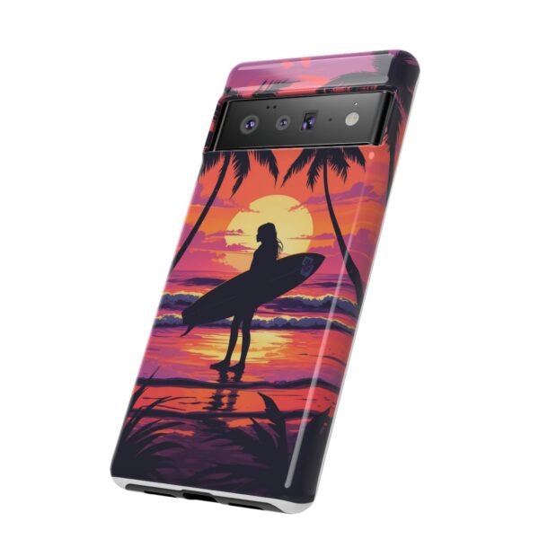 Tropical Sunset Surfer Tough Phone Case