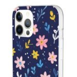 Floral Phone Case — Navy Ditsy Flowers Protective Flexi Case