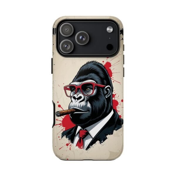 Gorilla Smoking Cigar Phone Case — Tough Businessman Design
