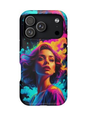Vibrant Neon Woman Magnetic Phone Case