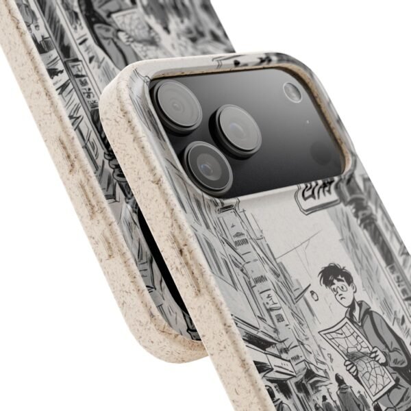 Biodegradable Phone Case – Japanese Manga City Street Design