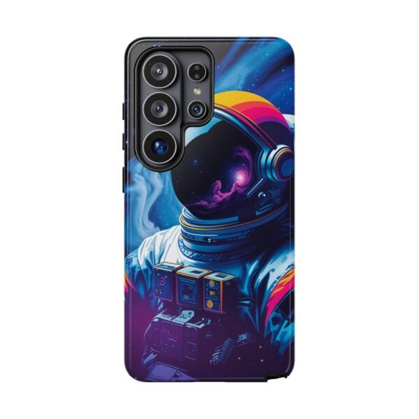 Galaxy Astronaut Phone Case — Neon Space Helmet Tough Case