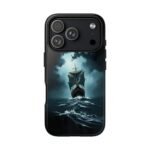 Ship in Storm Phone Case — Dark Nautical Ocean Waves Protective Cover