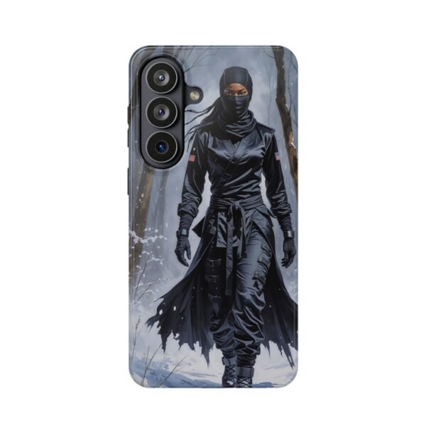 Magnetic Phone Case – Mysterious Ninja Warrior in Winter Forest