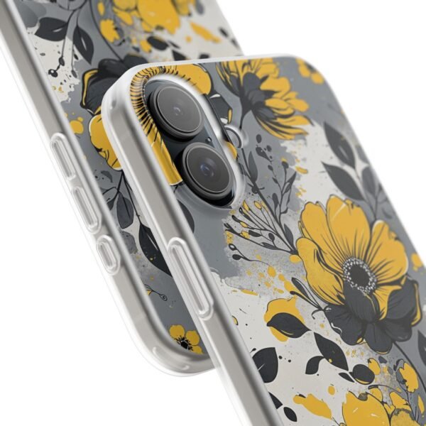 Yellow & Gray Floral Phone Case