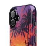 Magnetic Phone Case – Tropical Sunset Surfer Palm Tree Design