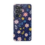 Floral Phone Case — Navy Ditsy Flowers Protective Flexi Case