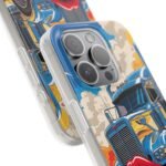 Blue Big Rig Truck with Red Lips Flexi Phone Case