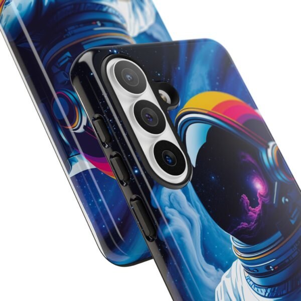 Galaxy Astronaut Phone Case — Neon Space Helmet Tough Case