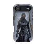 Magnetic Phone Case – Mysterious Ninja Warrior in Winter Forest