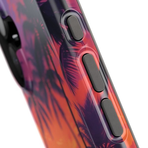 Magnetic Phone Case – Tropical Sunset Surfer Palm Tree Design