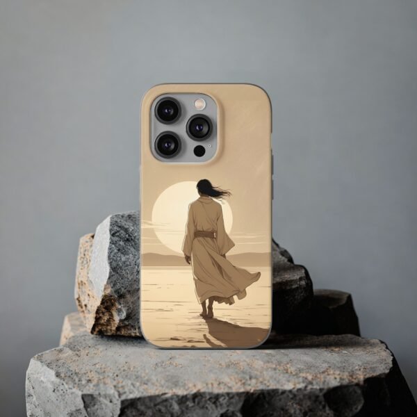 Phone Case — Desert Sunset Wanderer Clear Flexi Case
