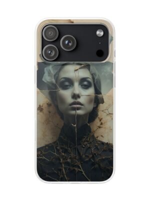 Surreal Female Portrait Mountain Landscape Flexi Phone Case