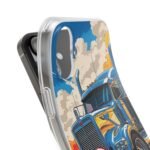 Blue Big Rig Truck with Red Lips Flexi Phone Case
