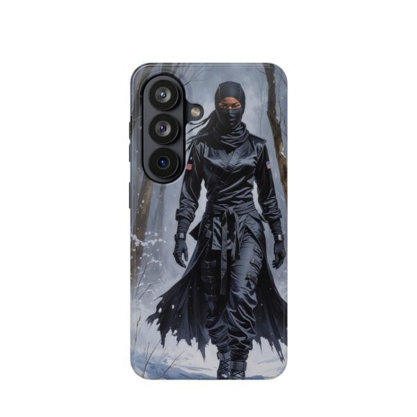 Magnetic Phone Case – Mysterious Ninja Warrior in Winter Forest
