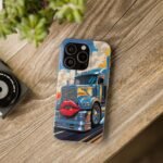 Blue Big Rig Truck with Red Lips Flexi Phone Case