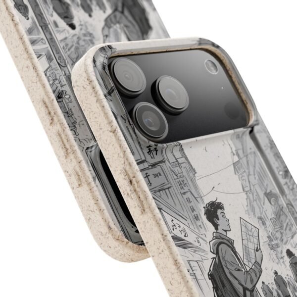 Biodegradable Phone Case – Black and White Urban Street
