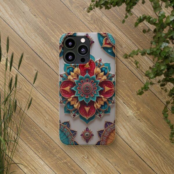 Biodegradable Phone Case – Colorful Mandala Floral Design