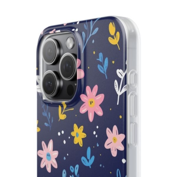 Floral Phone Case — Navy Ditsy Flowers Protective Flexi Case