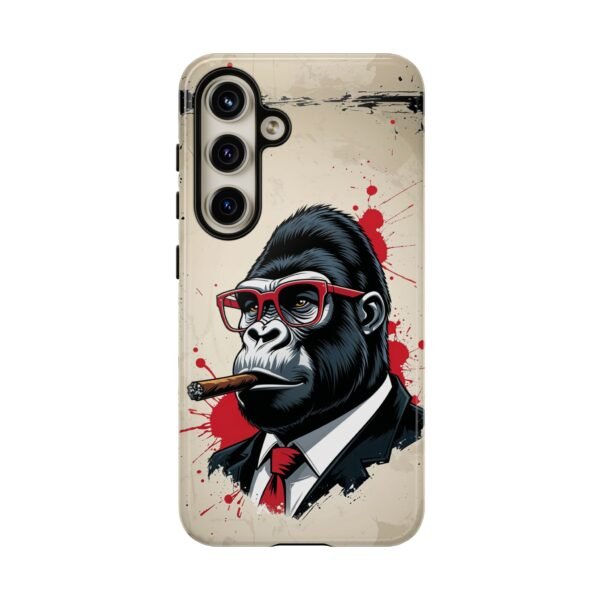 Gorilla Smoking Cigar Phone Case — Tough Businessman Design