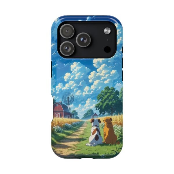 Dog Walking Countryside Magnetic Phone Case
