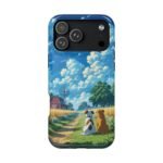 Dog Walking Countryside Magnetic Phone Case