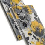 Yellow & Gray Floral Phone Case