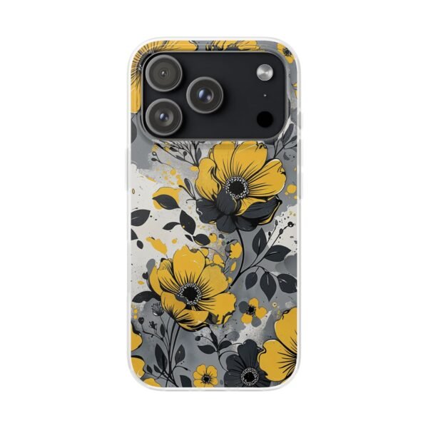 Yellow & Gray Floral Phone Case