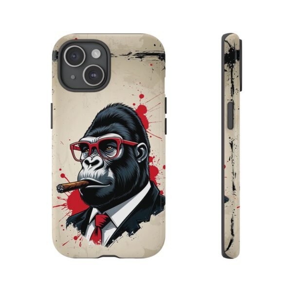 Gorilla Smoking Cigar Phone Case — Tough Businessman Design