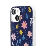 Floral Phone Case — Navy Ditsy Flowers Protective Flexi Case