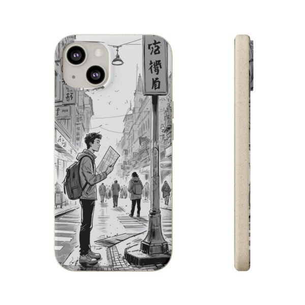Biodegradable Phone Case – Black and White Urban Street