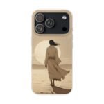 Phone Case — Desert Sunset Wanderer Clear Flexi Case