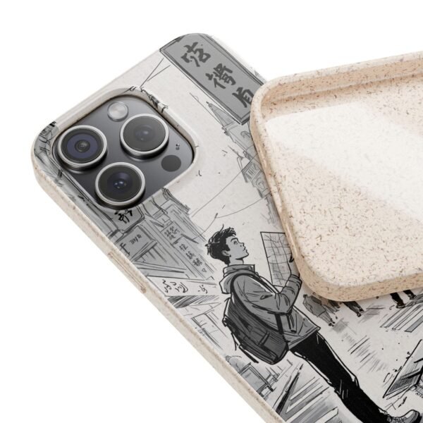 Biodegradable Phone Case – Black and White Urban Street