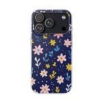Floral Phone Case — Navy Ditsy Flowers Protective Flexi Case