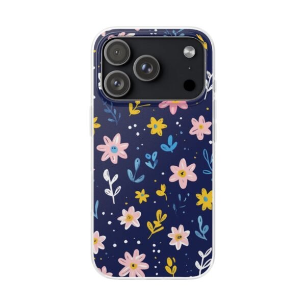Floral Phone Case — Navy Ditsy Flowers Protective Flexi Case