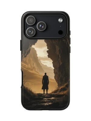 Phone Case — Lone Traveler Cave Silhouette Sunset