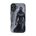 Magnetic Phone Case – Mysterious Ninja Warrior in Winter Forest