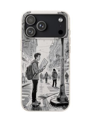 Biodegradable Phone Case – Black and White Urban Street