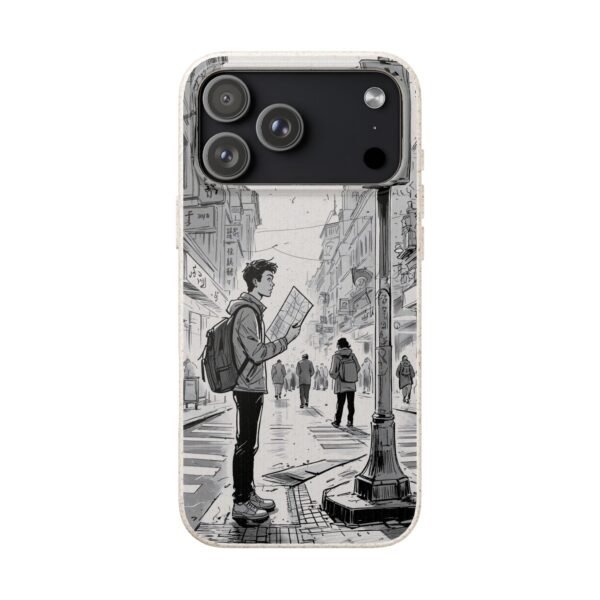 Biodegradable Phone Case – Black and White Urban Street
