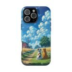 Dog Walking Countryside Magnetic Phone Case