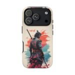 Samurai Warrior Phone Case — Artistic Sumi-E Style iPhone & Android Protective Cover