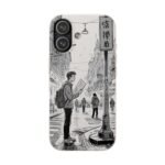 Biodegradable Phone Case – Black and White Urban Street