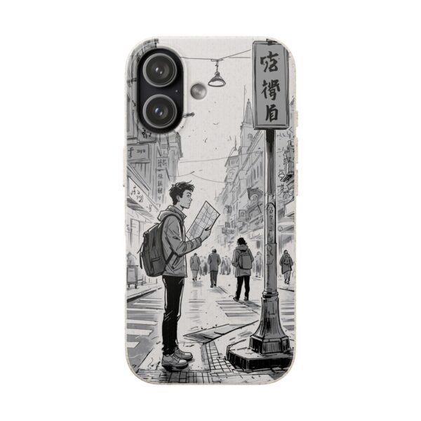 Biodegradable Phone Case – Black and White Urban Street