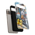 Phone Case — Cute Panda Train Ride with Cat & Ducklings